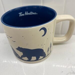 2019 Tim Hortons Blue and Cream Bear Mug